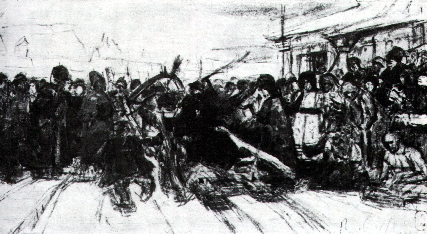 Vasily Surikov Study to "Boyarynya Morozova" #2 1887 Fine Art Print