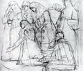 Vasily Surikov Study to "Boyarynya Morozova" #7 1887 Fine Art Print