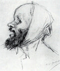 Vasily Surikov Study to "Boyarynya Morozova" #8 1887 Fine Art Print