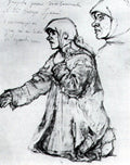 Vasily Surikov Study to "Boyarynya Morozova" #9 1887 Fine Art Print