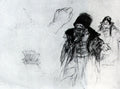 Vasily Surikov Study to "Boyarynya Morozova" #10 1887 Fine Art Print