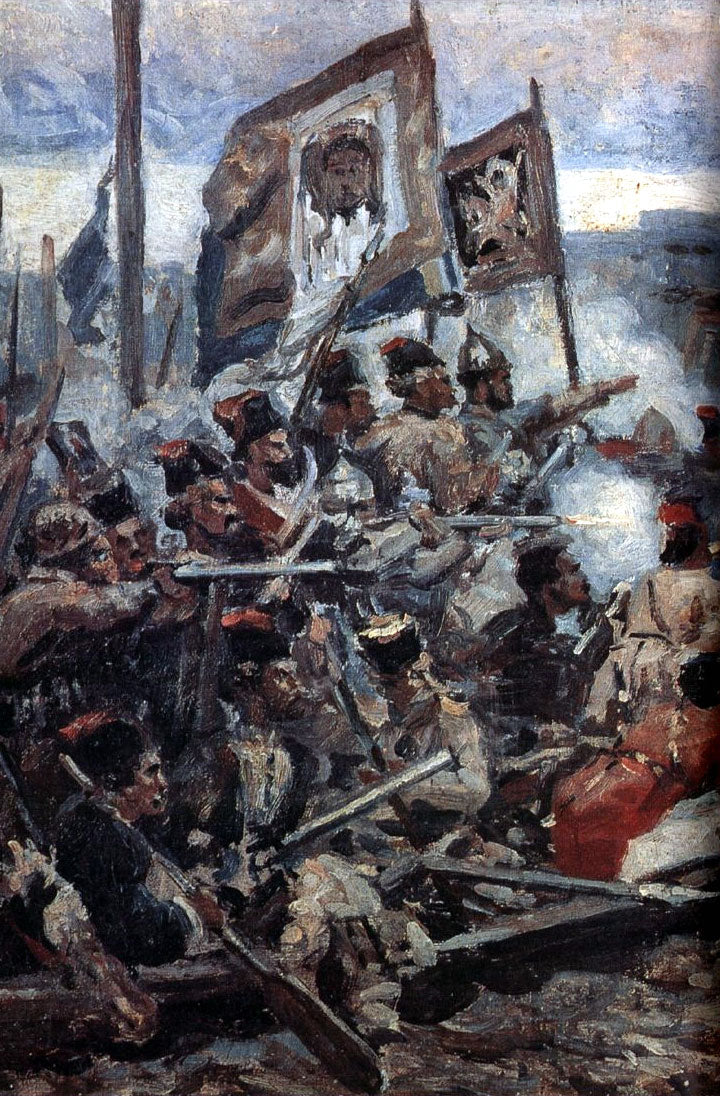 Vasily Surikov Study to "The Conquest of Siberia by Yermak" #2 1891 Fine Art Print
