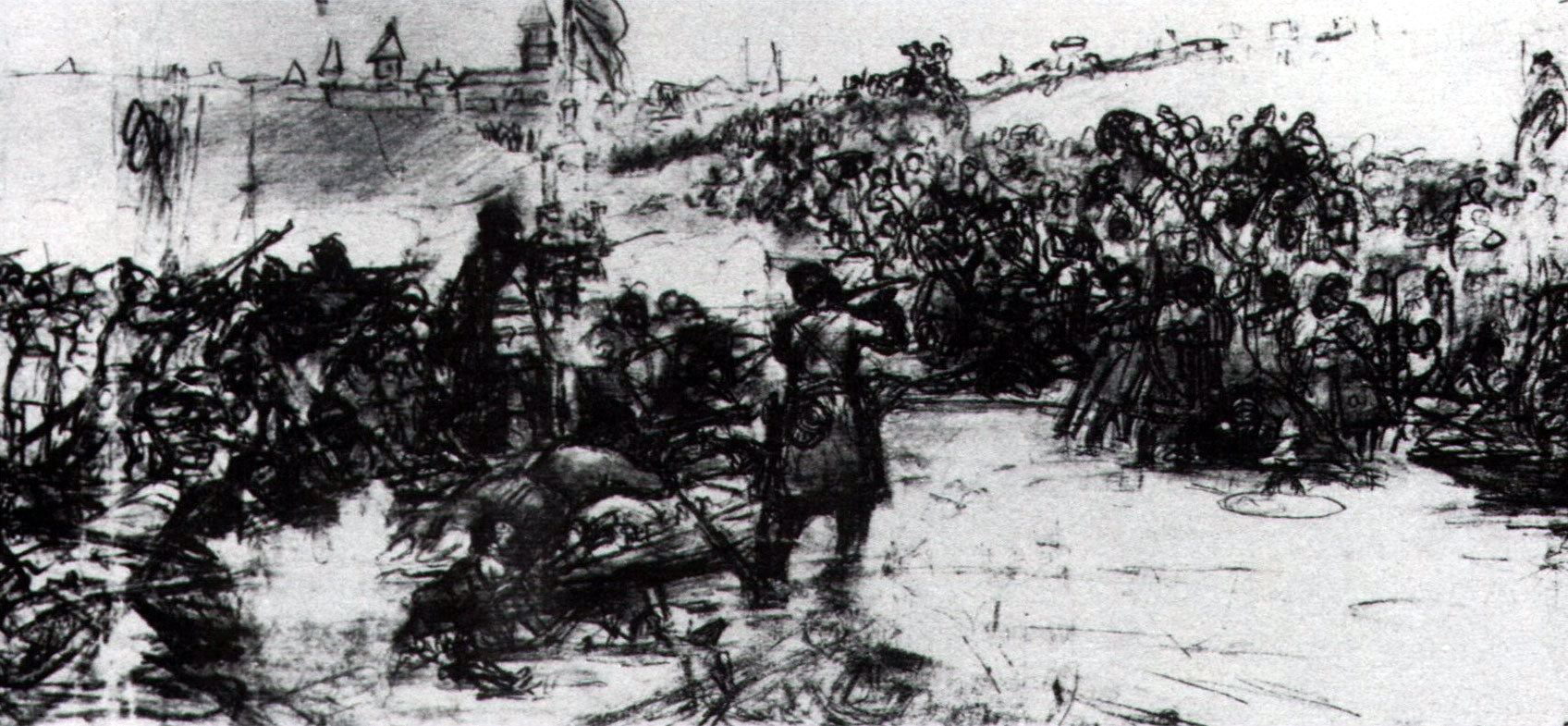 Vasily Surikov Study to "The Conquest of Siberia by Yermak" 1891 Fine Art Print