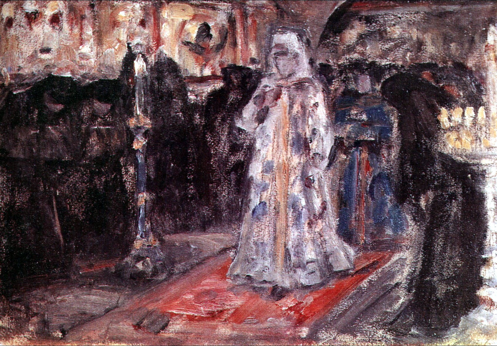 Vasily Surikov Study to "Tsarevna's Visit of Nunnery" #2 1912 Fine Art Print