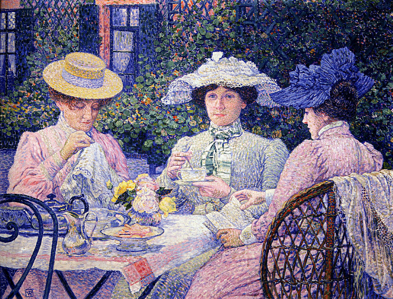 Theo van Rysselberghe Summer Afternoon (Tea in the Garden) 1901 Fine Art Print