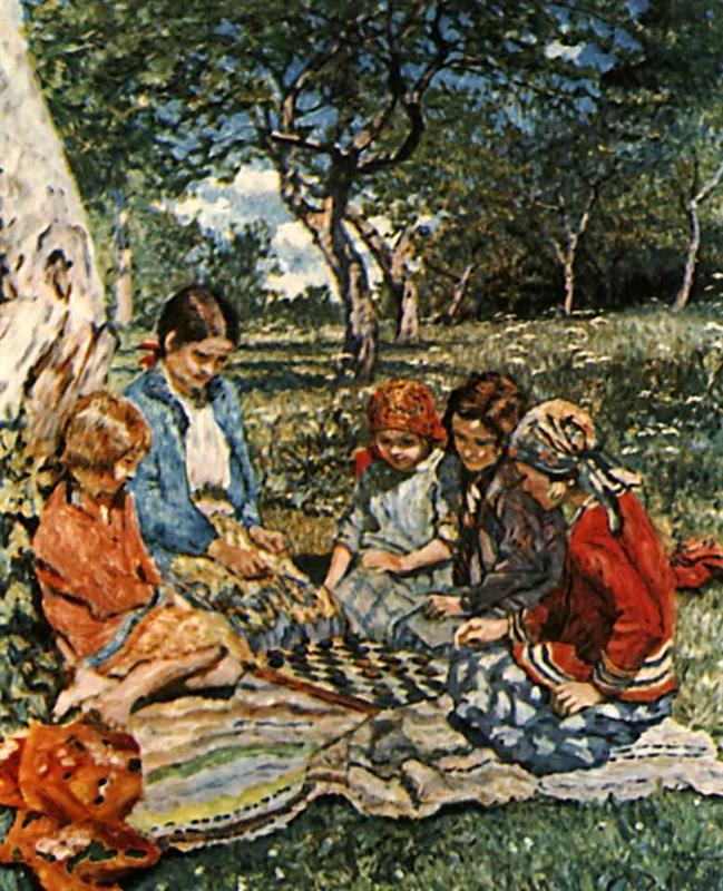 Nikolay Bogdanov Belsky Summer Day 1931 Fine Art Print