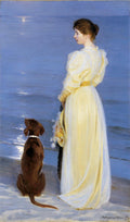 Peder Severin Kroyer Summer Evening at Skagen 1892 Fine Art Print