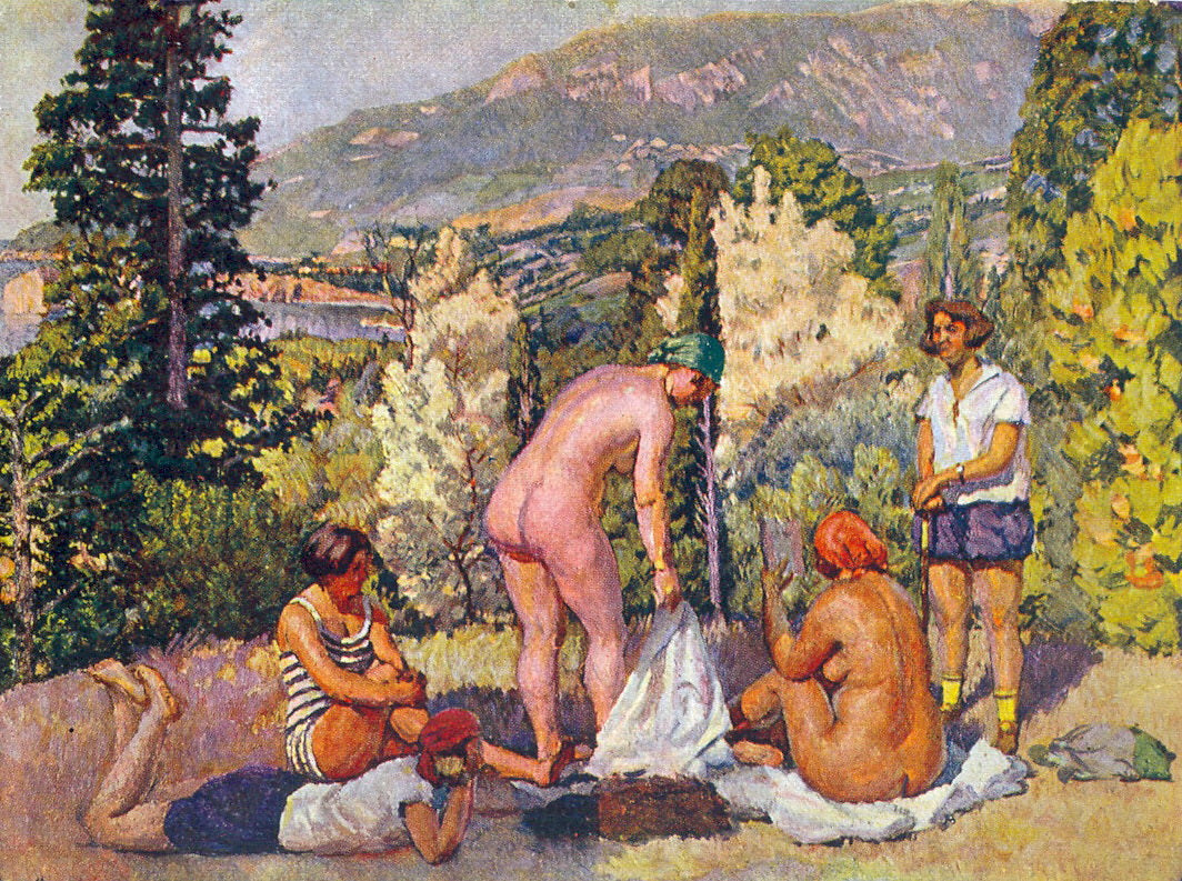 Ilya Mashkov Sunbathing in the Crimea 1920 Fine Art Print