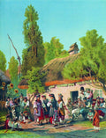 Konstantin Makovsky Sunday Evening in the Village 1879 Fine Art Print