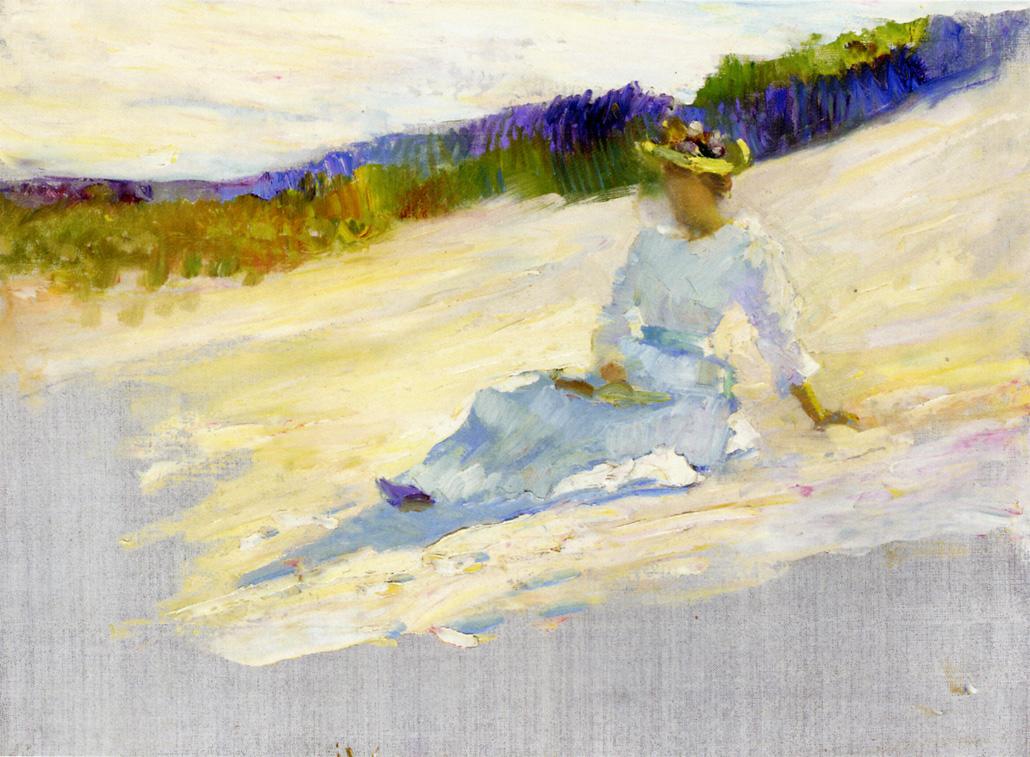 Robert Henri Sunlight, Girl on Beach, Avalon 1893 Fine Art Print