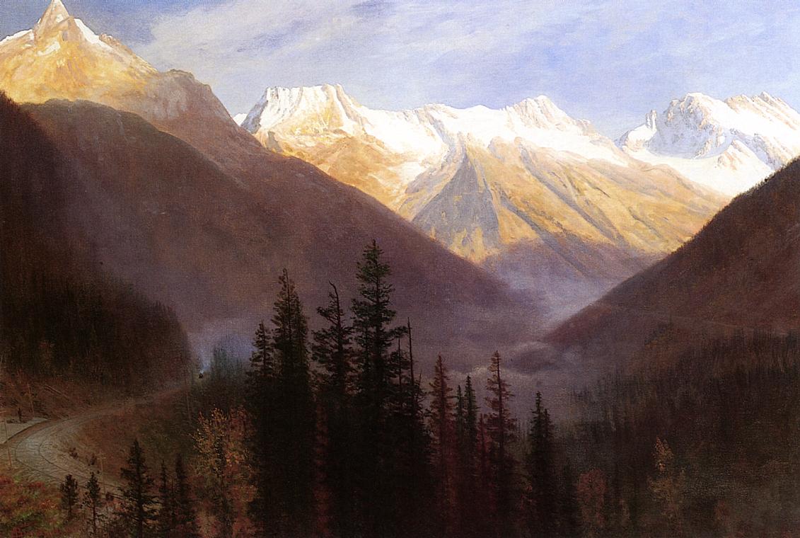 Albert Bierstadt Sunrise at Glacier Station 1890 Fine Art Print