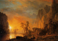Albert Bierstadt Sunset in the Rockies 1866 Fine Art Print