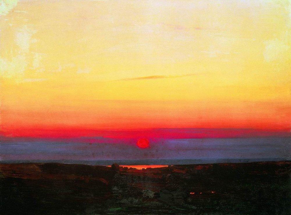 Arkhyp Kuindzhi Sunset in the Steppes by the Sea 1908 Fine Art Print