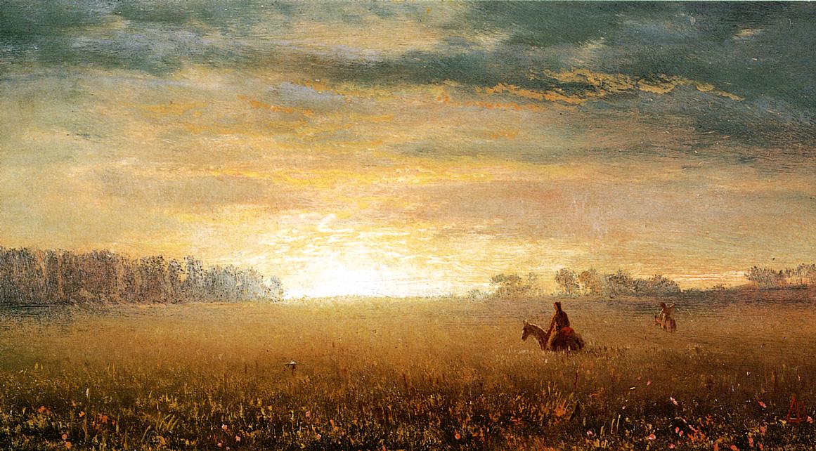 Albert Bierstadt Sunset of the Prairies 1861 Fine Art Print