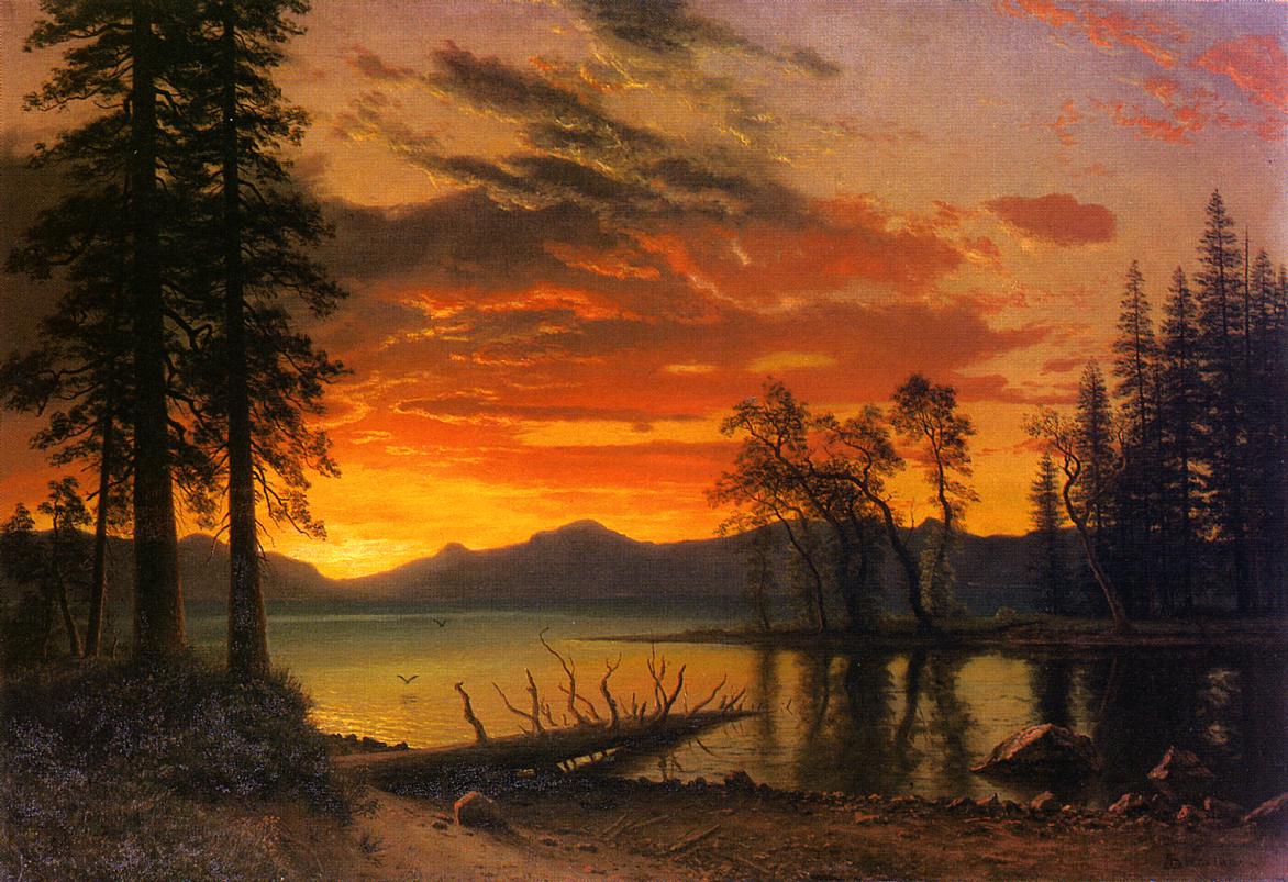 Albert Bierstadt Sunset over the River 1887 Fine Art Print