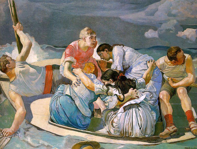 Ferdinand Hodler Surprised by the Storm 1887 Fine Art Print