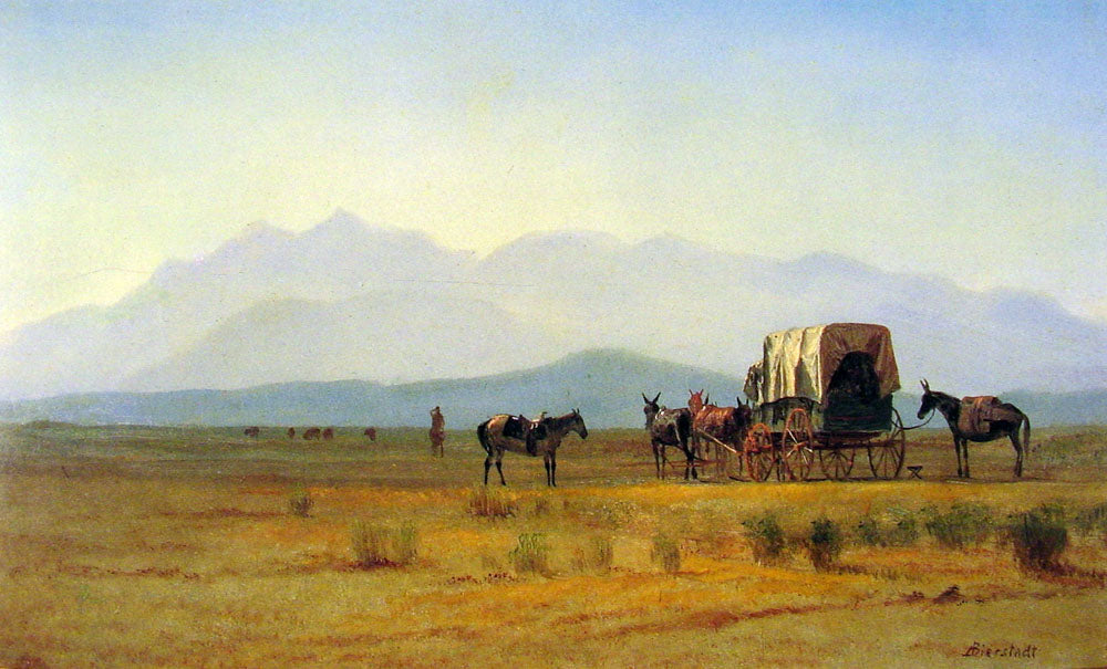 Albert Bierstadt Surveyors Wagon in the Rockies 1859 Fine Art Print