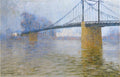 Gustave Loiseau Suspended bridge at Triel 1917 Fine Art Print