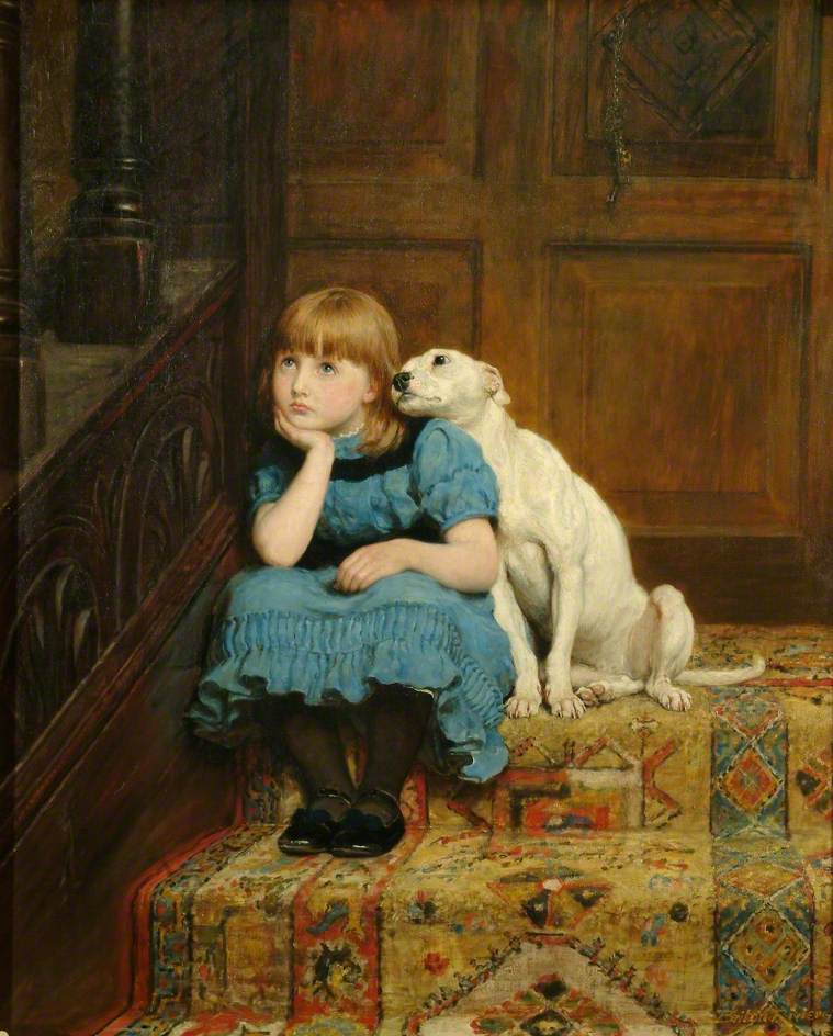 Briton Riviere Sympathy 1877 Fine Art Print