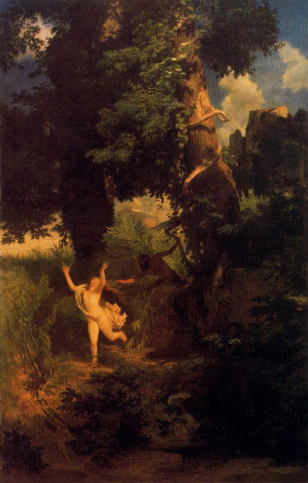 Arnold Böcklin Syrinx Fleeing from the Onslaught of Pan 1863 Fine Art Print