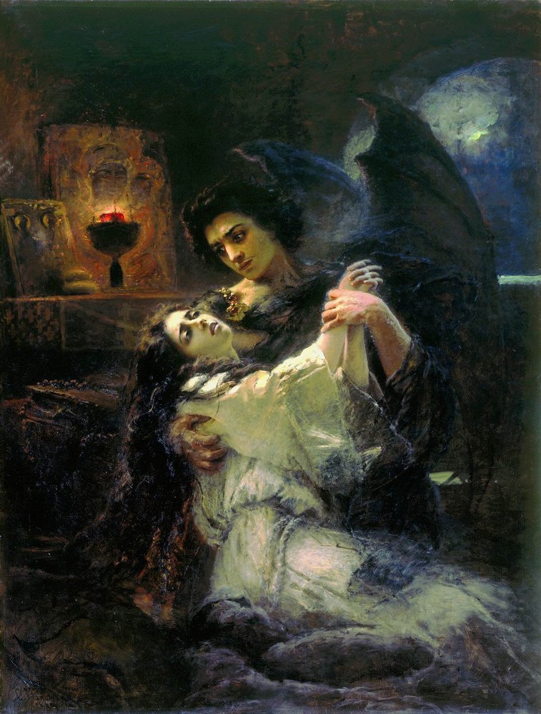 Konstantin Makovsky Tamara and Demon 1889 Fine Art Print