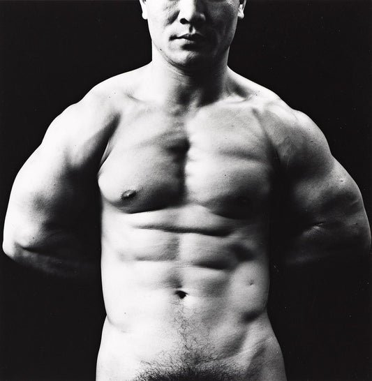 {{ product_title }} Fine Art Print | {{ product_vendor }} Jakero77 Tamotsu Yato Nobou Takamoto Japan Bodybuilder Flexing Torso Pubic Hair 1970 Fine Art Print Art Print  Jakero77