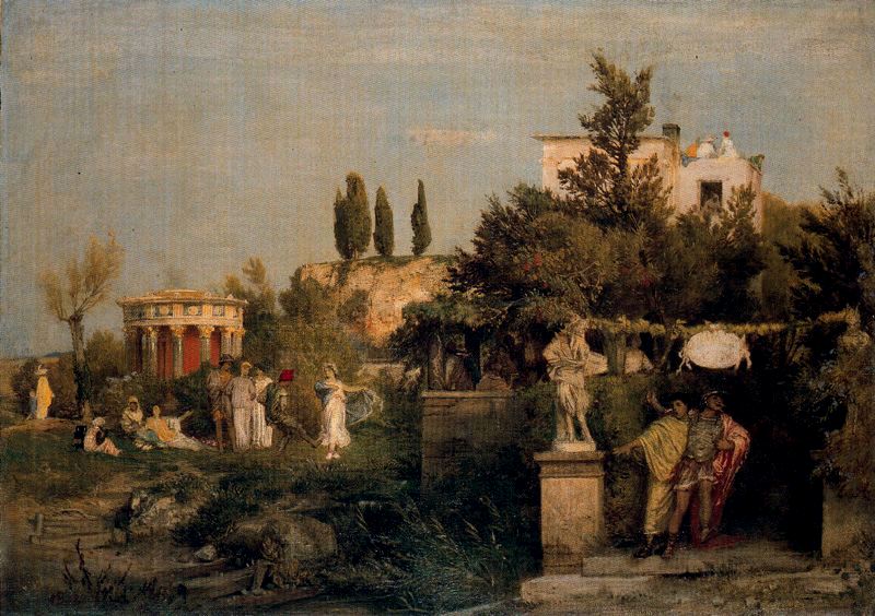 Arnold Böcklin Tavern in Ancient Rome 1867 Fine Art Print