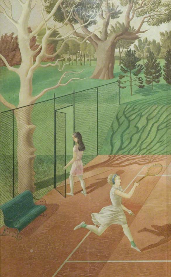 Eric Ravilious Tennis (Triptych, Left Wing) 1930 Fine Art Print