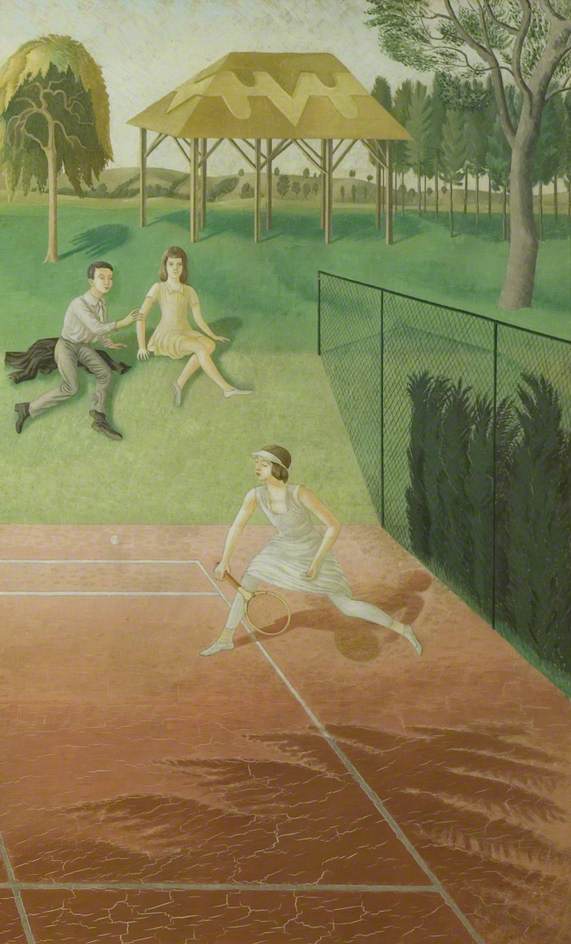 Eric Ravilious Tennis (Triptych, Right Wing) 1930 Fine Art Print