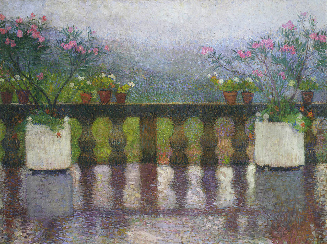 Henri Martin Terrace in the Rain in Marquayrol 1920 Fine Art Print
