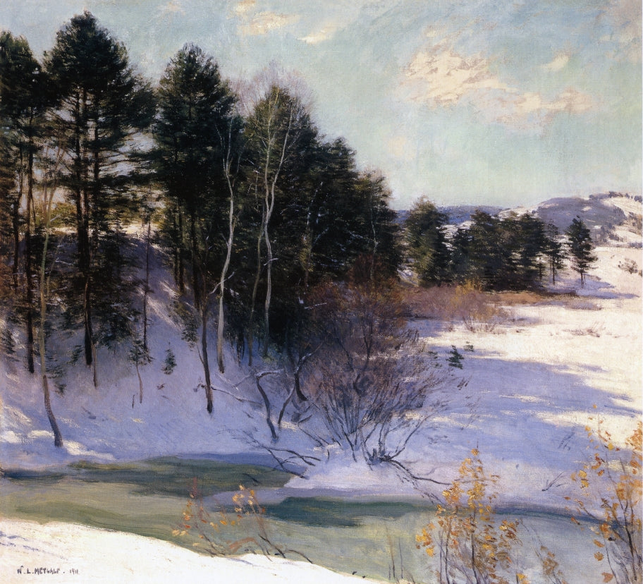 Willard Metcalf Thawing Brook (Winter Shadows) 1911 Fine Art Print