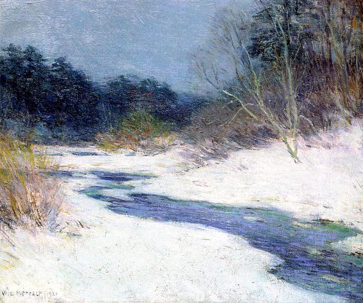 Willard Metcalf Thawing Brook 1921 Fine Art Print