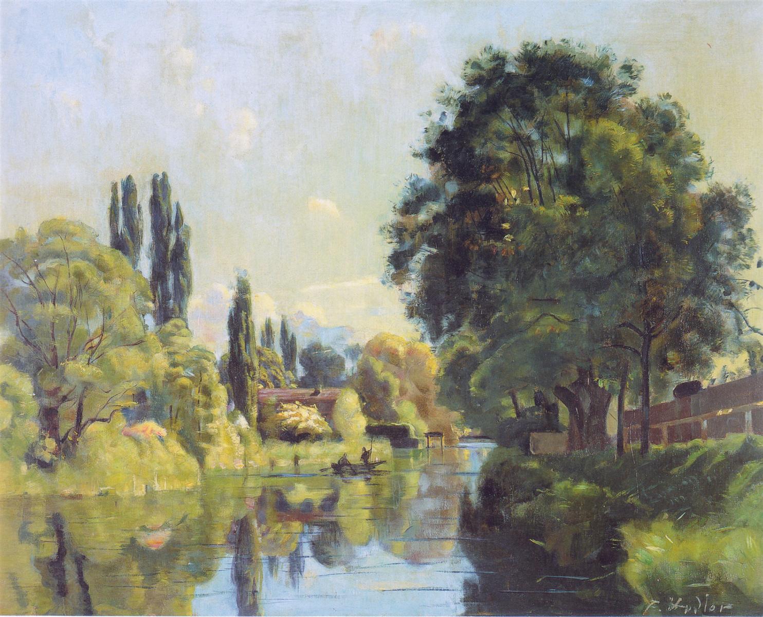 Ferdinand Hodler The Aarekanal near Thun 1879 Fine Art Print