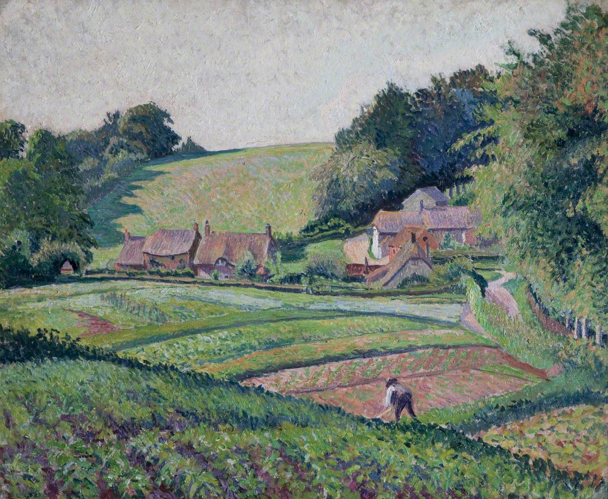 Lucien Pissarro The Allotments 1918 Fine Art Print