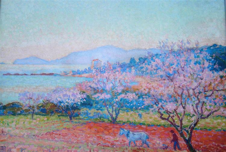 Theo van Rysselberghe The Almond Flowers 1918 Fine Art Print