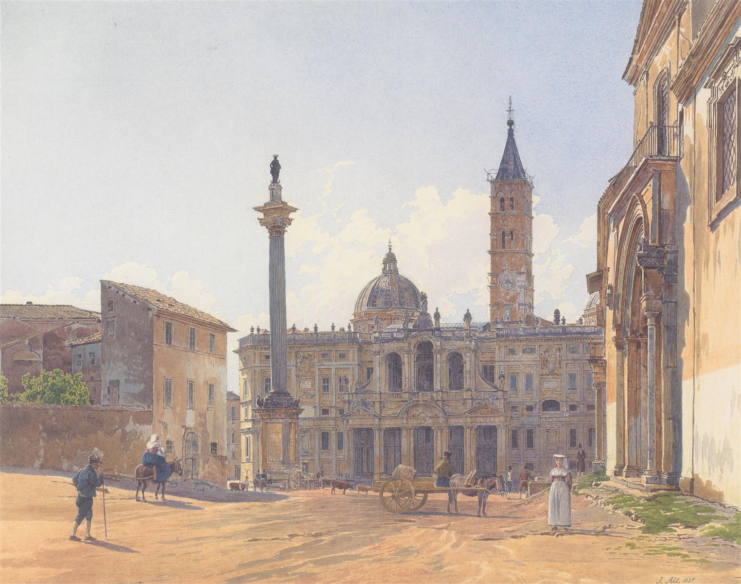 Rudolf von Alt The Basilica of Santa Maria Maggiore in Rome 1837 Fine Art Print