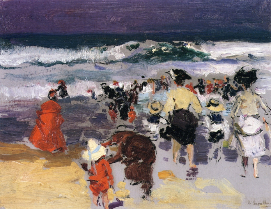 Joaquín Sorolla The Beach at Biarritz (sketch) 1906 Fine Art Print