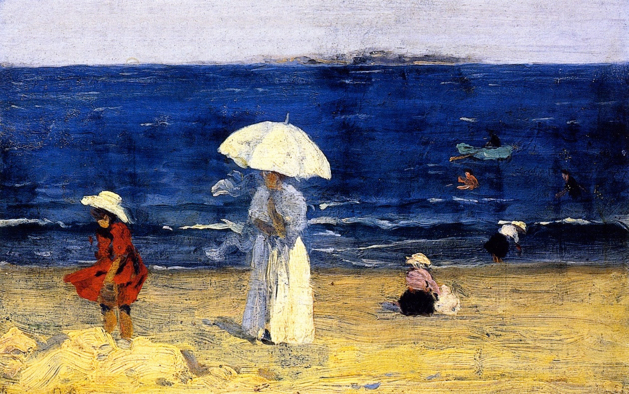 Clarence Gagnon The Beach at Dinard 1907 Fine Art Print
