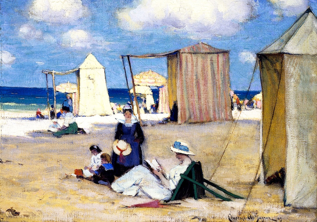 Clarence Gagnon The Beach at Dinard 1909 Fine Art Print