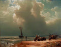 Andreas Achenbach Scheveningen Beach At Oncoming Thunderstorm 1851 Fine Art Print