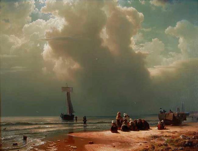 Andreas Achenbach Scheveningen Beach At Oncoming Thunderstorm 1851 Fine Art Print