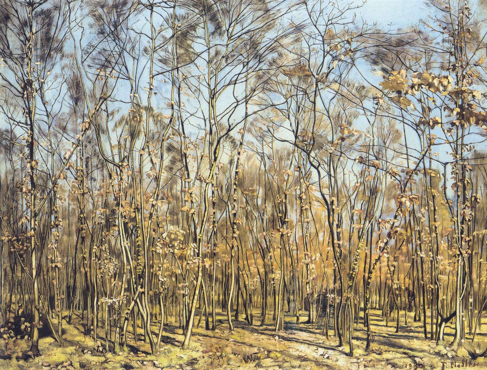Ferdinand Hodler The Beech Forest 1885 Fine Art Print