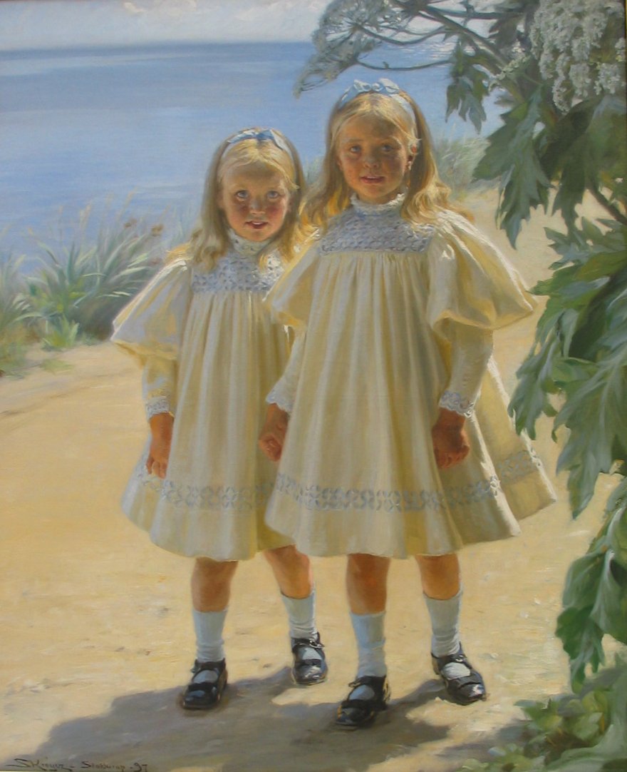Peder Severin Kroyer The Benzon Daughters 1897 Fine Art Print