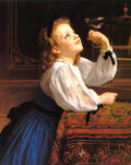 William-Adolphe Bouguereau The bird 1867 Fine Art Print