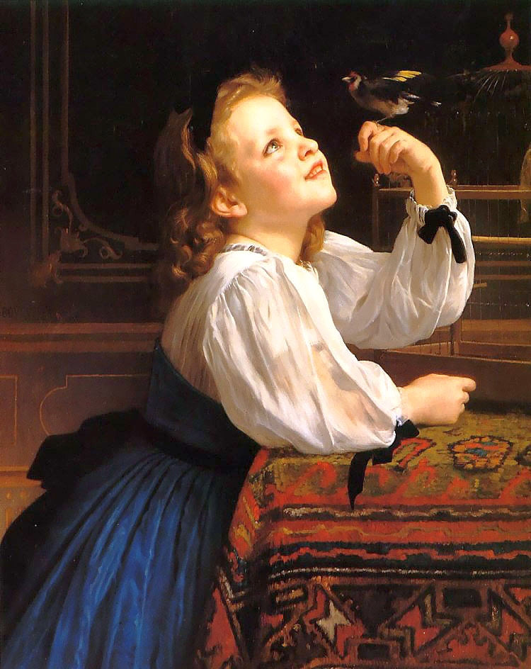 William-Adolphe Bouguereau The bird 1867 Fine Art Print