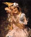 William Merritt Chase The Birthday Party, aka Helen Velasquez Chase 1902 Fine Art Print