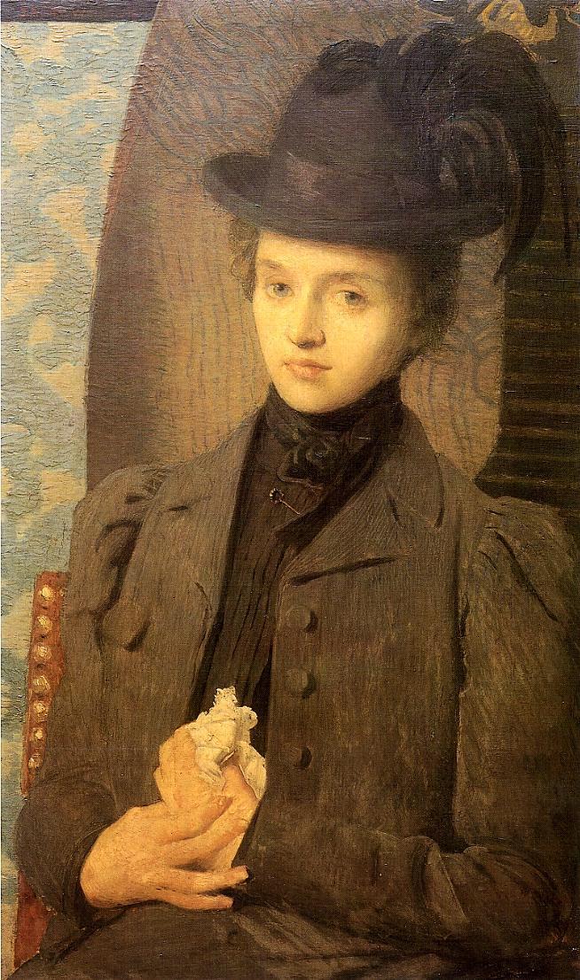 Julian Alden Weir The Black Hat 1898 Fine Art Print