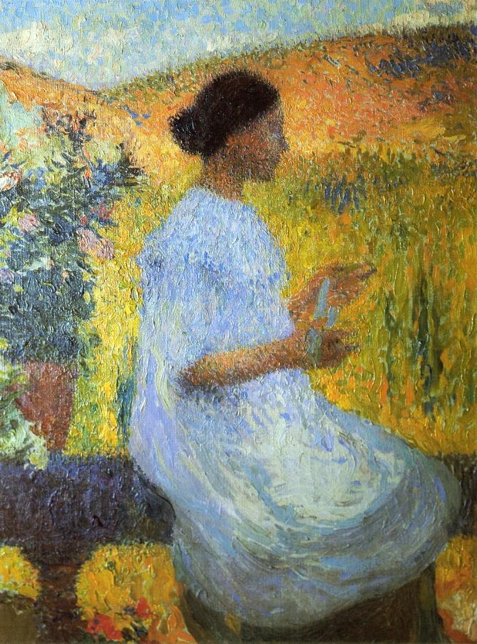 Henri Martin The Blue Dress 1917 Fine Art Print