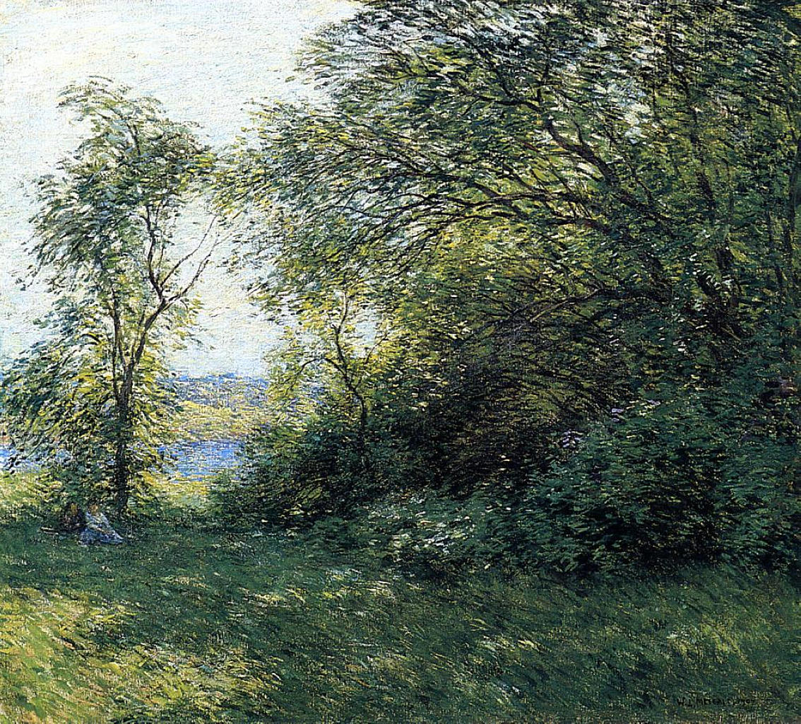 Willard Metcalf The Bower 1907 Fine Art Print