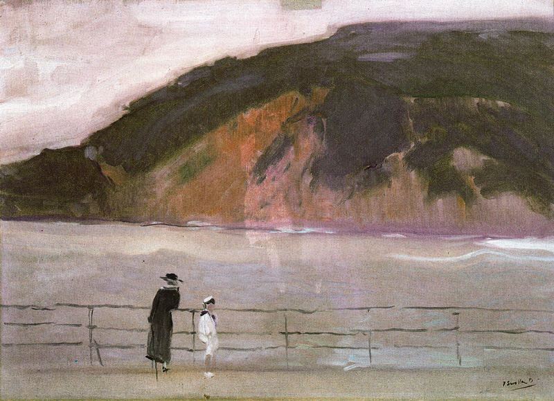 Joaquín Sorolla The Breakwater (San Sebastian) 1918 Fine Art Print